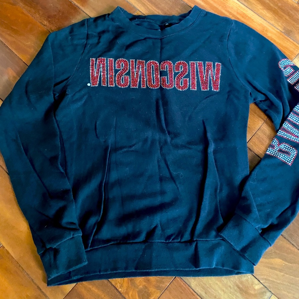 Black Wisconsin badgers sequence sweatshirt